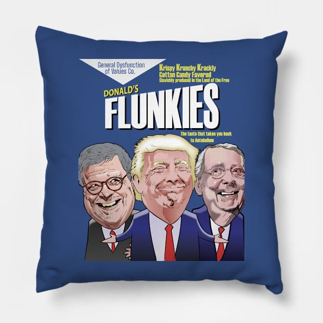 Trump KKK Antebellum Flunky Flakes Pillow by dave-ulmrolls