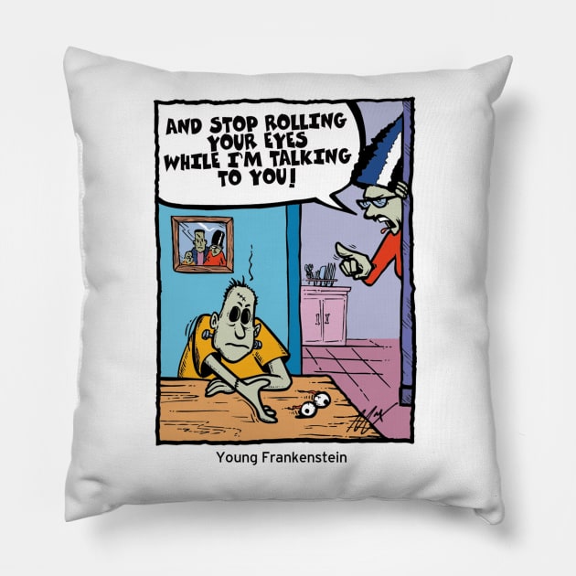 Eye Rolling Frankenstein Pillow by BRAVOMAXXX