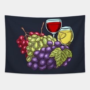 Grapes and Wine Tapestry