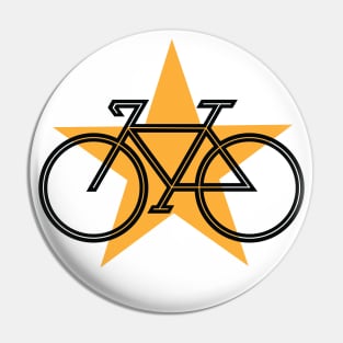 Bicycle Star gold Pin