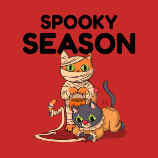 Spooky Season Mummy Cat T-Shirt