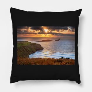 Worms Head, Rhossili Bay, Gower Pillow