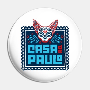 Casa de Paulo Main Logo on White Pin