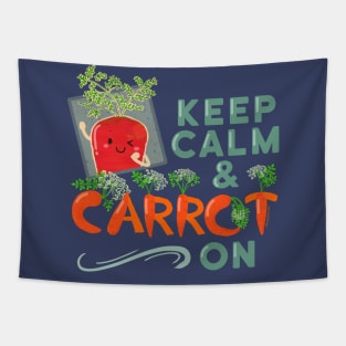 Keep Calm and Carrot On | Punny Garden Tapestry