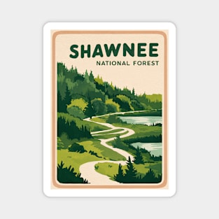 Shawnee National Forest Watercolor Landscape Magnet