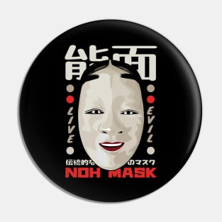 Traditional Japanese Noh Mask Pin