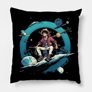 Luffy x Space - one piece anime character cool Pillow
