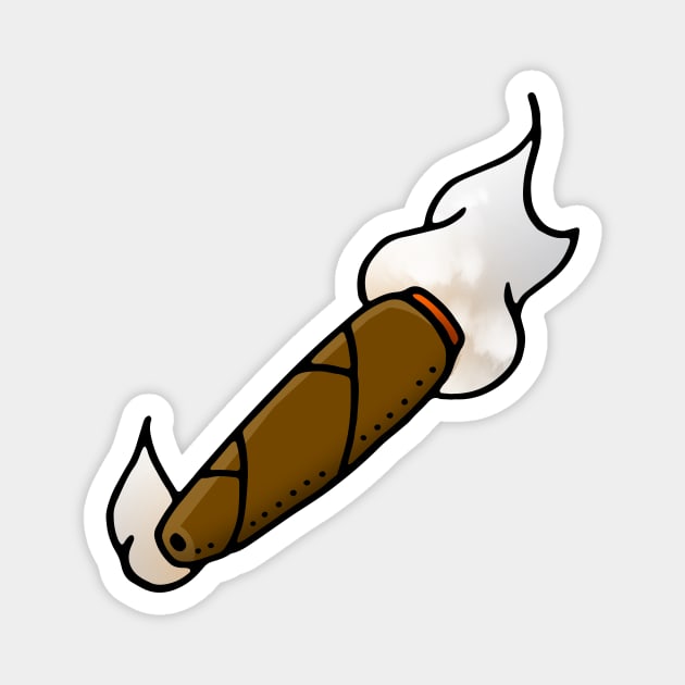 Cigar Doodle Magnet by VANDERVISUALS