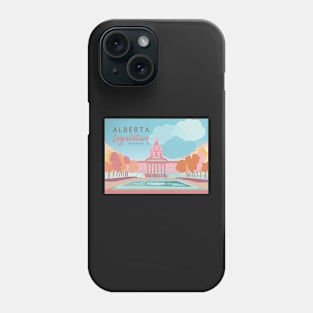 Alberta Legislature Edmonton, AB Canada Illustration Vintage Style Phone Case