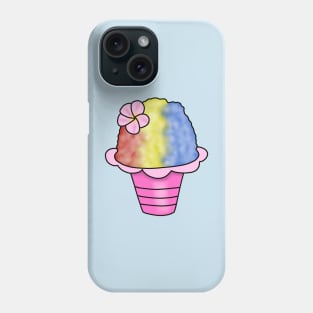 Hawaiian shaved ice witha flower Phone Case