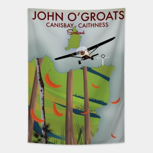 john o’groats Scotland travel poster Tapestry