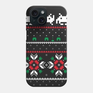 Retro Space Video Game 8 bit Pixel Ugly Christmas Sweater Phone Case