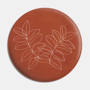 Boho Terracotta, Line Art, Botanical 2 Pin