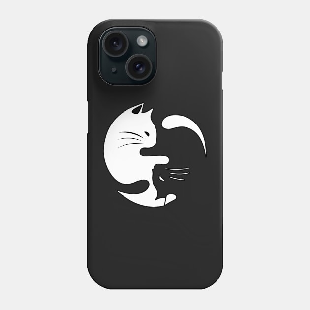 Cat Yin and Yang Phone Case by Fishwhiskerz