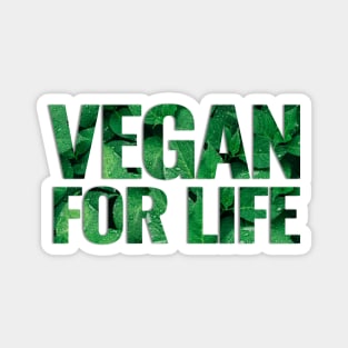 Vegan For Life Typography Design Magnet