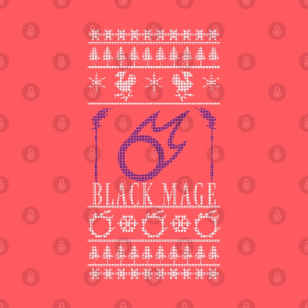 Final Fantasy XIV Black Mage Ugly Christmas Sweater by TionneDawnstar