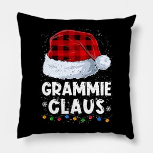 Grammie Claus Red Plaid Christmas Santa Family Matching Pajama Pillow