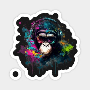 Ink Splash DJ Chimp Magnet