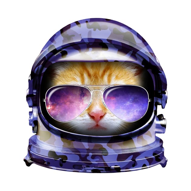 Kitty in Space Blue Camo Edition by tonydesign