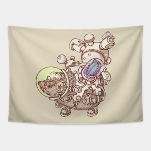 Hedgehog Space Suits Tapestry