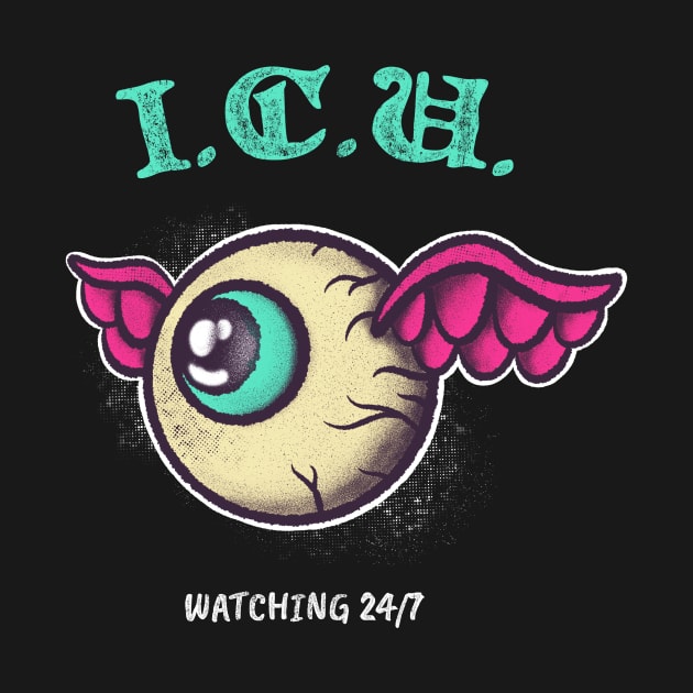 I.C.U. Watching Eye Wings Eybeall Tattoo by Foxxy Merch