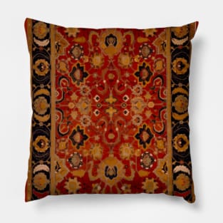 17th Century Safavid Persian Carpet Pattern Pillow