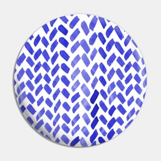 Cute watercolor knitting pattern - blue Pin