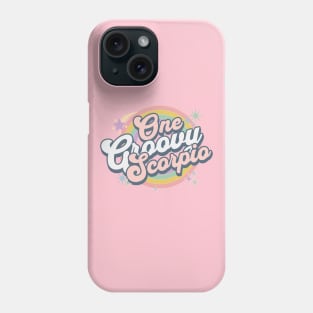 One Groovy Scorpio Cute Retro Design in Pastel Colors Phone Case