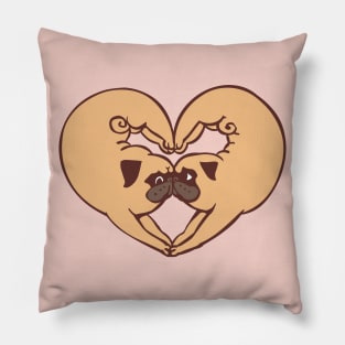 Pug Yoga In Love Pillow