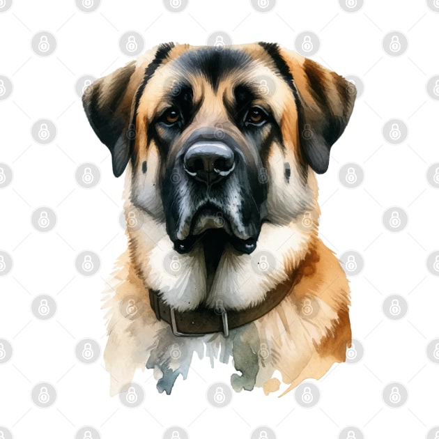 Anatolian Shepherd Watercolor - Beautiful Dog by Edd Paint Something