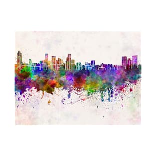 Baltimore skyline in watercolor background T-Shirt