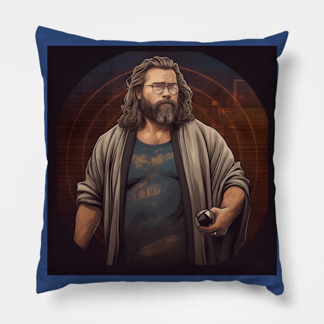 Fat Thor Dude Pillow by Grassroots Green