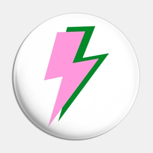 Pink and Green Shadow Double Lightning Bolt Pin