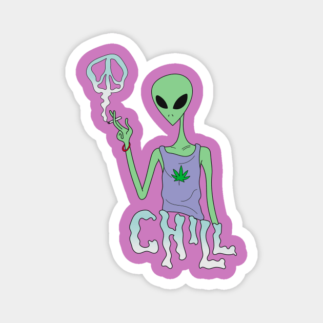 Chill Alien Magnet by myacideyes