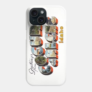 Greetings from Coeur d'Alene Idaho Phone Case