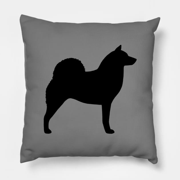 Finnish Spitz Silhouette Pillow by Coffee Squirrel