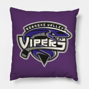 Defunct Roanoke Valley Vipers Hockey Team Pillow