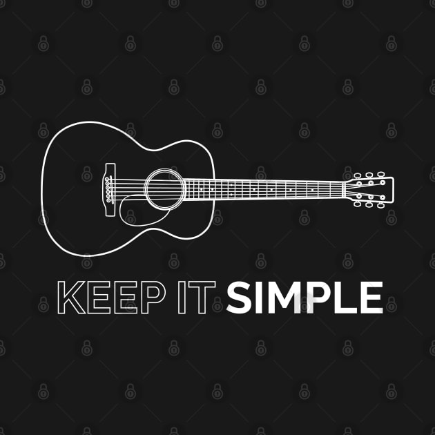 Keep It Simple Acoustic Guitar Outline by nightsworthy