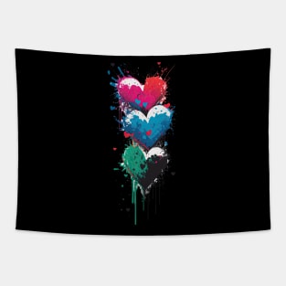 Stacked Hearts Tapestry