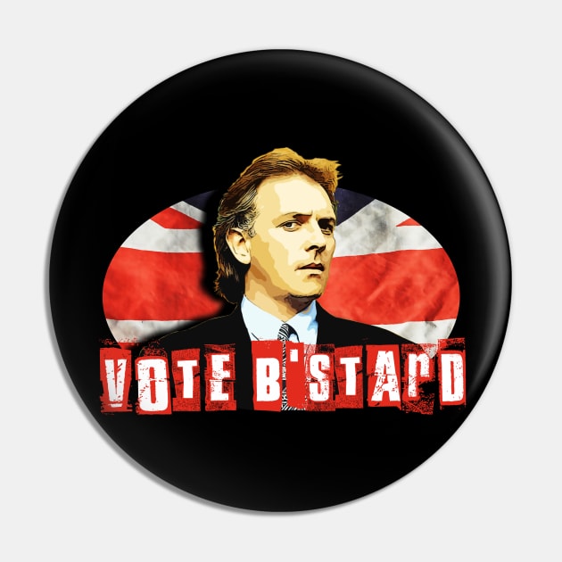 Vote B'Stard New Statesman Design Pin by HellwoodOutfitters
