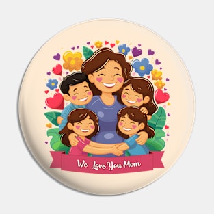 Celebrating the Love Between Mom, Son, and Daughters Pin