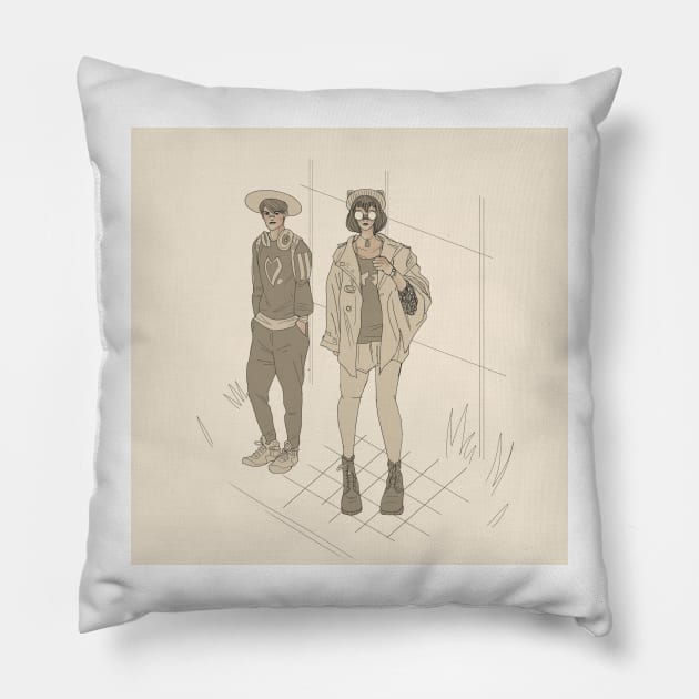 Streetside Fashion Pillow by Phreephur