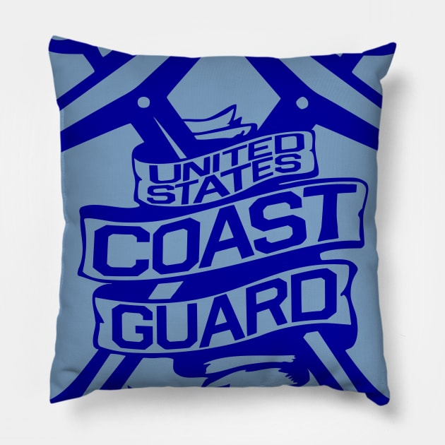 U.S. Coast Guard - Crossed Anchors in Blue Pillow by CuteCoCustom