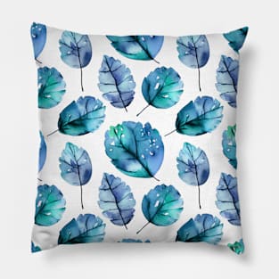 Blue leaves Pillow