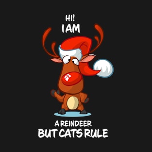 I Am A Reinderr But Cats Reindeer Matching Group Present Xmas Gift T-Shirt