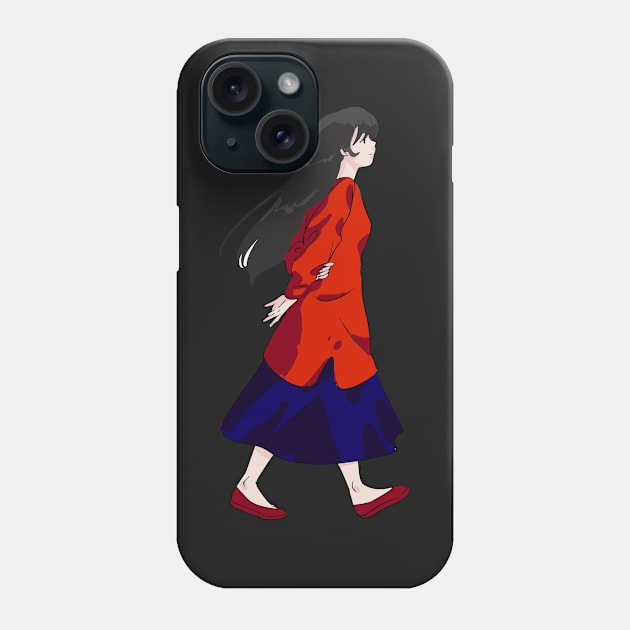 Anime girl walking Phone Case by Right-Fit27