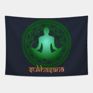 Sukhasana Yoga Pose Tapestry