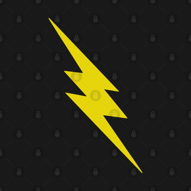 Yellow Lightning Bolt by SpaceAlienTees