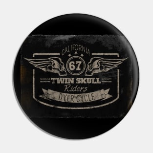 Dyer Cycle '67 - Twin Skulls Pin