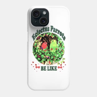 Parrots. Sweet Smoochy Eclectus Parrots Phone Case